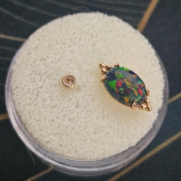 Anatometal FaRaTa end in rose gold/black opal - Picture 1 of 4